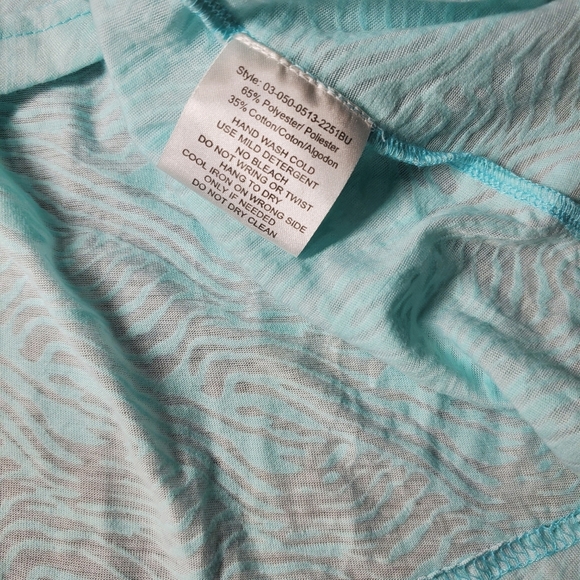 NWT Roper Blue Sequin Pearl Snap Button Down Shirt Women's Size XL - Picture 13 of 16